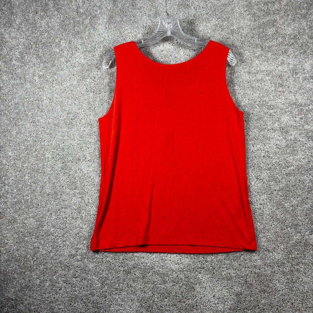 Chicos Travelers Reversible Tank Top Siesta Orange Size 2 L Sleeveless 570120180